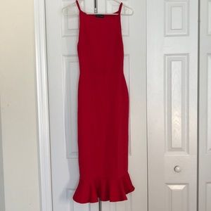 Pretty Little Thing Red scuba dress
